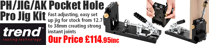 Trend Pocket Hole Pro Jig Kit - OUr price £114.95inc - click here